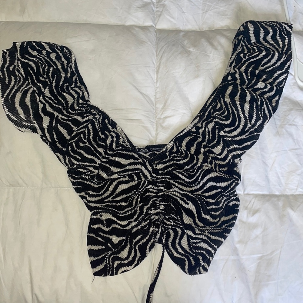 Zebra print Zara crop top